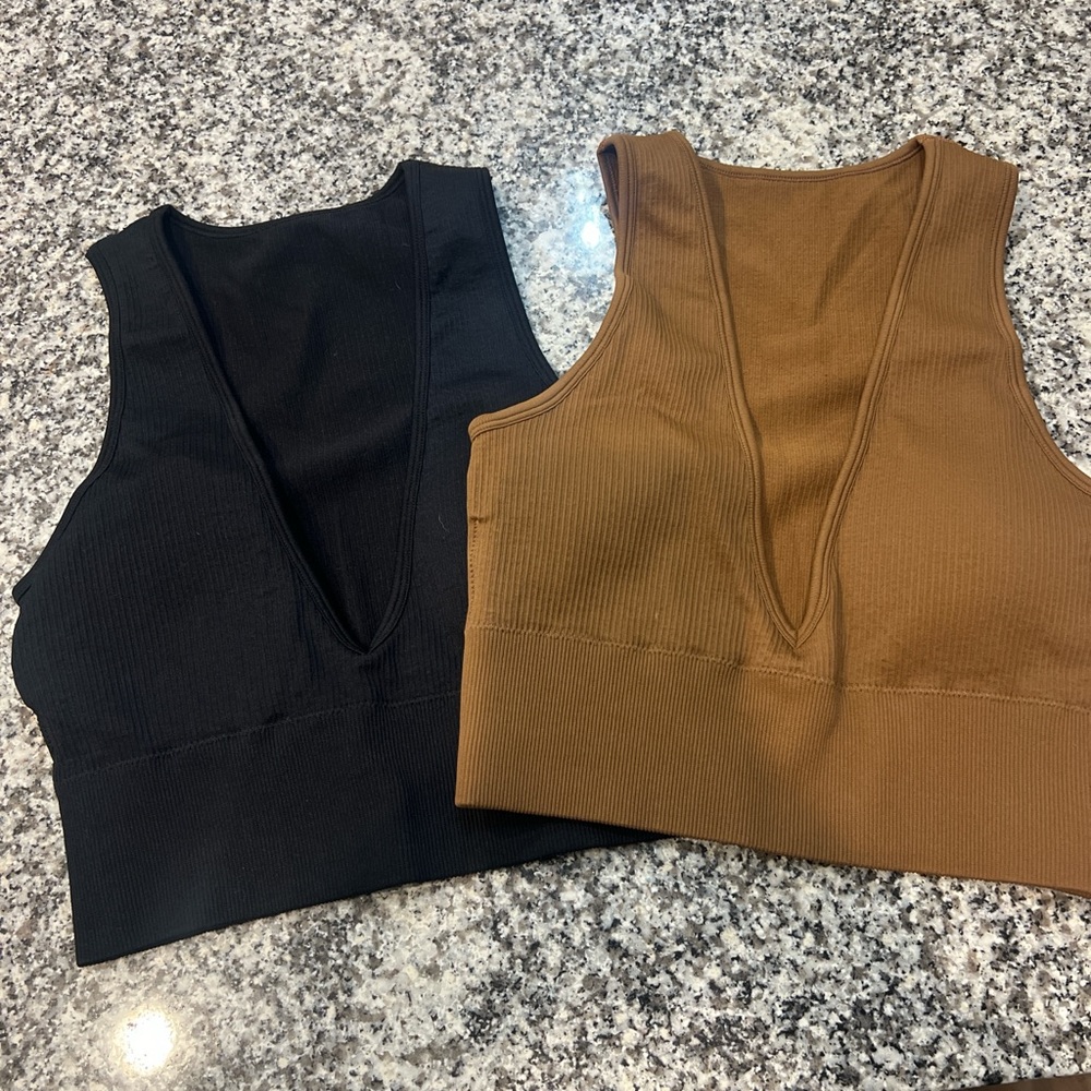 OQQ Crop Tanks, New, Size Small 🤎🖤🤎🖤